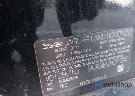 2017 Jaguar Xe 20D from USA, damaged, VIN SAJAS4BN2HCP12245